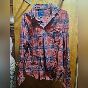 Mens Apt.9 Standard Fit Premier Flex Untucked Fit XL Casual Button Down Shirt